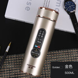 雄泰（XiongTai） 304不锈钢保温杯男女商务办公便携车载带茶隔高端水杯子定制LOGO 500ml金色+免费定制（质保5年）