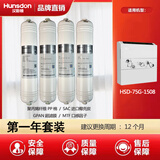 汉斯顿净水器滤芯HSD-75G-1508适配正品活性炭RO反渗透膜PP超滤膜MTF 一年套装（每年更换）