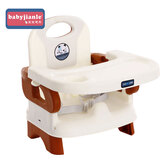 babyjianle儿童餐椅便携式折叠多功能餐椅座椅外出家用宝宝餐椅吃饭餐桌BB椅 咖啡色