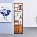 匠人塘红木家具非洲鸡翅木（学名：非洲崖豆木）博古架实木置物架书架中式客厅隔断多宝阁展示架D 单个：长60*宽30*高198cm