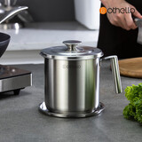 欧德罗304不锈钢18/10热油回收滤油壶热油罐厨房储油过滤豆浆滤渣储油壶 NO-OBG175-滤渣油壶