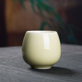 龙泉青瓷功夫茶具陶瓷茶杯家用泡茶杯办公室主人杯单杯无柄杯中式冰裂水杯 弟窑米黄