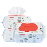 贝亲婴儿湿纸巾 儿童湿巾 柔湿巾 婴童适用 成人可用100片*3包 PL346