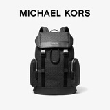 MICHAEL KORS迈克高仕 MK Hudson 老花双肩包登山包电脑包书包男包 黑色 001 NS