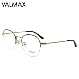 夏蒙（Charmant）眼镜框男女半框超轻合金百搭近视眼镜架VM19332 GP 52mm黑金色