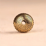 藏汉屋 复古黄铜祥云回纹圆形藏式文玩隔珠配饰diy佛珠饰品手链项链配件 黄铜祥云回纹圆珠15毫米（一颗）