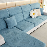 百菲沙发套全包万能四季通用型防猫抓沙发坐垫套罩简约现代弹力沙发笠 气球-湖蓝 145-180长 85-115cm宽（贵妃）