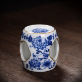 HAOMINGTIAN青花盖置紫砂茶壶盖碗盖子配件白瓷盖置陶瓷壶盖托茶具垫茶道零配