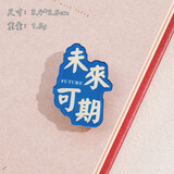 平安喜乐胸针小学生励志文字奖品徽章可爱初高中期末奖品毕业礼物 未来可期