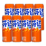 可口可乐 芬达零卡橙味汽水听装330ML*24听可口可乐出品 芬达零卡330ml*8听