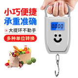 Jidaocook手提电子秤50kg便携式高精度厨房秤家用迷你弹簧秤快递行李勾子称 干电池款加大款银