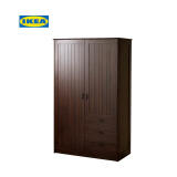IKEA 宜家 MUSKEN穆斯肯双门衣柜现代简约家用卧室衣柜收纳