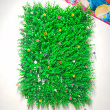 沐乡田仿真植物墙人造草坪假草皮带花花艺仿真墙上装饰绿绿植仿真植物墙 星星尤加利 40x60厘米 仿真草坪