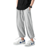 威廉马奇男裤春秋时尚韩版宽松运动休闲裤男士束脚哈伦裤小脚裤男学生潮流长裤子男装 灰色夏季薄款 L