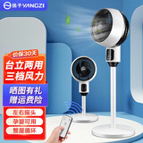 扬子空气循环扇家用电风扇台立两用落地扇涡轮对流摇头遥控电风扇宿舍客厅卧室循环风扇 升级遥控款【台立两用】
