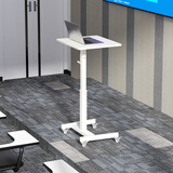 SOFS可移动升降演讲台站立式主持讲话发言席会议室报告桌迎宾台讲台桌 【基础款】升降演讲桌 全白色