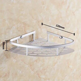 众福缘太空铝三层三角架三角形浴室置物架卫生间置物架打孔安装铝合金 单层三角形（打孔+螺丝）