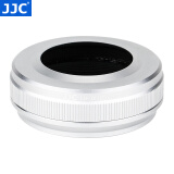 JJC 相机遮光罩 替代LH-X100 适用于富士X100VI X100V X100F X100S X100V X70 配转接环 配件 银色二代（兼容原装镜头盖）