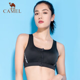 骆驼（CAMEL）运动内衣女跑步瑜伽健身外穿背心文胸 J0S1QL9905 黑色 XXL
