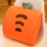 物枕居靠枕靠背垫汽车腰枕腰靠办公室护腰神器腰垫抱枕靠垫椅子座椅上班 记忆棉腰枕胡萝卜 32*35厘米(有内衬可拆洗)