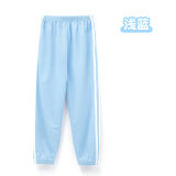 艾舞戈儿童防蚊裤夏季宝宝灯笼裤子女男童冰丝睡裤休闲长裤小脚裤 浅蓝 120