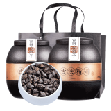 立香园茶化石碎银子糯米香普洱茶熟茶云南古树冰岛老茶头茶叶小罐礼盒装 罐装500克配礼袋