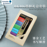 施耐德（Schneider）钢笔学生用成人练字笔男女学生23K镀金笔尖签字笔BK406墨胆礼盒套装EF尖黑色