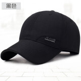 途尊（kingtrip）老人帽子布薄款男士老头单爷爷夏中老年人鸭舌帽春秋季中年爸爸 款黑色 M 可调节(55-60c)
