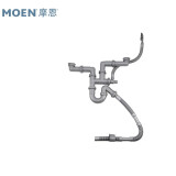 摩恩（MOEN） MOEN摩恩厨房水槽落水管洗菜盆防臭下水管水池下水道配件SB021 双槽40排水管SB021