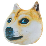 蜗牛卷3D哈士奇狗头抱枕公仔玩偶毛绒玩具创意二哈抱睡搞怪枕送女孩礼物 秋田犬 50厘米