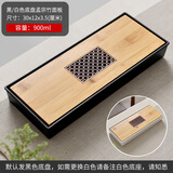 金团（jintuan）茶盘石英石家用实木托盘小沥水盘干泡台简约竹制储水茶盘功夫茶具 30*12孟宗竹板+长方片/储水式