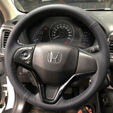 适用于本田思域手缝方向盘套专用CRV XRV缤智十代雅阁凌派享域浩影全包真皮头层牛皮原厂手缝四季通用 全皮款打孔款【纳帕头层牛皮】-下单留言年份车型配置