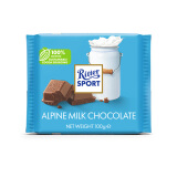 瑞特滋（RITTER SPORT）阿尔卑斯牛奶巧克力 零食糖果情人节礼物送男女友德国原产100g