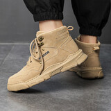 回力 Warrior 男靴高帮马丁靴时尚百搭休闲鞋户外男鞋 WXP(WZ)-0210 卡其色（不加绒） 39