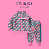 FNJ KIDS童装女童套装秋装新款小童甜美百搭宝宝衣服休闲儿童两件套 甜美套装粉色（当天速发） 100 cm(建议身高90-100cm)