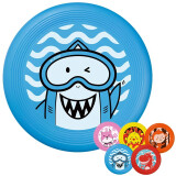 X-COM艾克飞盘儿童软材质飞盘飞碟柔软宝宝儿童幼儿园户外运动软沙滩玩具 彩印蓝色(80g)