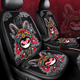 拽猫国潮汽车坐垫四季通用单片冰丝透气车内座椅垫夏季蜂窝防滑座套 京剧款7件套（3D蜂窝料）