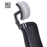 茗芮居办公室椅子加高头枕加装靠头工作椅靠垫护颈头靠免打孔简易可调节 C款银灰色-黑色框