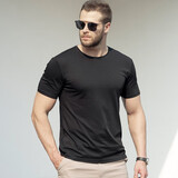 龙牙（Dragon Tooth）龙牙舒身基础款T恤舒适休闲百搭修身户外运动上衣君品 极夜黑（合身款） 165/88A（高165重110-120）