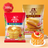 森永（Morinaga）松饼粉华夫饼预拌粉早餐烘焙原料松饼粉300g+糯糯松饼粉300g