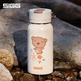 希格（SIGG）儿童保温杯316不锈钢真空水杯户外便携饮水杯宝宝喝水直饮吸管杯 白色小熊350ml