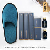 蓝卡诺（RANCRNUO）星级酒店一次性洗漱用品套装宾馆民宿一次性牙刷牙膏家用待客拖鞋 八件套10套
