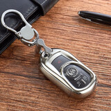 迪加伦 别克钥匙包 全新君威 君越 昂科威 GL6 昂科旗 微蓝 汽车钥匙包 车用钥匙套 钥匙扣男女 全包(电镀银壳+别克扣) 别克智能钥匙套