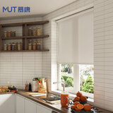 慕唐免打孔卷帘防水防油厨房卫生间浴室厕所遮阳加厚款半遮光白色