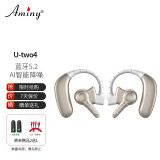 艾米尼（AMINY） U-two4无线蓝牙耳机双耳双唛AI降噪商务运动持久续航适用苹果华为小米手机 土豪金