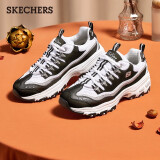 斯凯奇（Skechers）经典熊猫鞋老爹鞋子女黑白色厚底增高休闲运动百搭秋季 11914-白色/黑色/BKW 35