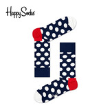 Happy Socks春夏款袜子女男袜薄荷曼波运动彩虹白色棉袜中筒袜 经典波点 1双 M 36-40