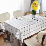 古莎（GUSHA） 一次性桌布防水防油免洗印花非塑料长方形圆桌子餐布台布 黑白格1.2*1.8米10张