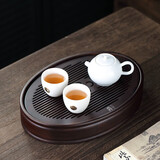 匠之典作 茶盘家用沥水盘现代简约茶海干泡小茶台储水实木功夫茶托盘 福圆茶盘（小号）
