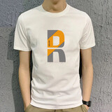 维若斯 短袖T恤男棉夏季男士体恤衫新款印花宽松圆领t恤男夏天潮流时尚休闲百搭上衣 【纯棉短袖】R-白色 2XL 建议（145-160斤）